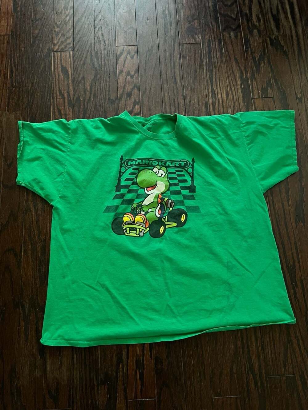 Hybrid Mario Kart Yoshi T-Shirt Size 3XL Green Nintendo Graphic Tee
